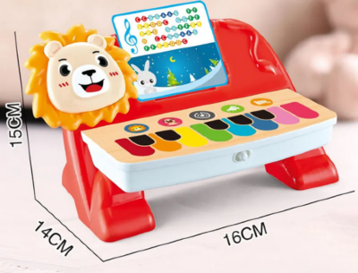 Pian Muzical Interactiv cu Leu pentru Copii (culoare aleatorie) | image
