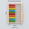Numărătoare din lemn cu 100 de bile colorate