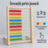 Numărătoare din lemn cu 100 de bile colorate
