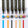Set de 24 Markere Colorate Dublu Vârf cu Husă Compactă