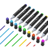 Set de 24 Markere Colorate Dublu Vârf cu Husă Compactă