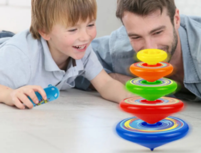 Titirezi Colorati cu Lansator Gyro pentru Copii | image