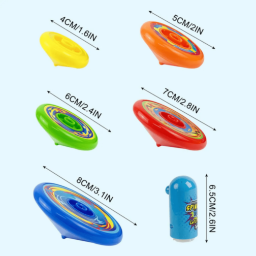 Titirezi Colorati cu Lansator Gyro pentru Copii