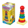 Turn de stivuire curcubeu din lemn - Joc educativ