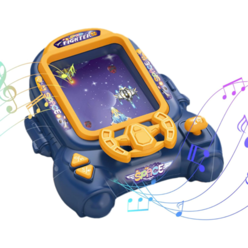 Consolă Portabilă Space Fighter cu Obstacole Spațiale (culoare aleatorie)