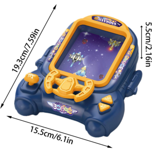 Consolă Portabilă Space Fighter cu Obstacole Spațiale (culoare aleatorie)