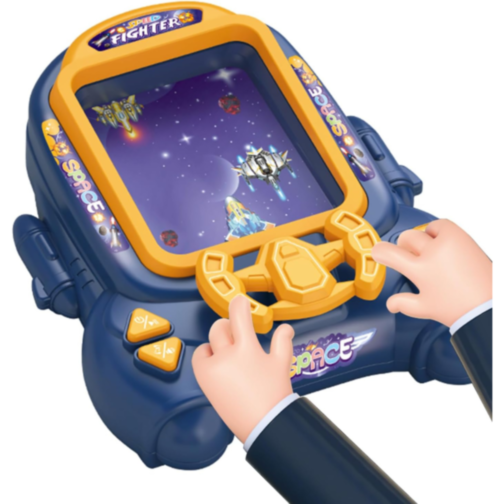 Consolă Portabilă Space Fighter cu Obstacole Spațiale (culoare aleatorie)