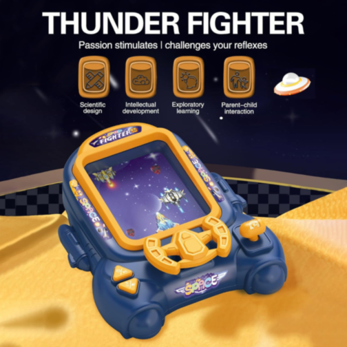 Consolă Portabilă Space Fighter cu Obstacole Spațiale (culoare aleatorie)