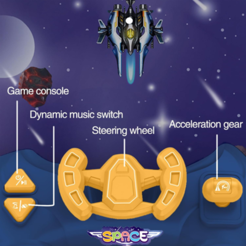 Consolă Portabilă Space Fighter cu Obstacole Spațiale (culoare aleatorie)