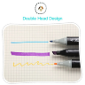Set de 36 Markere Colorate Dublu Vârf cu Husă Compactă