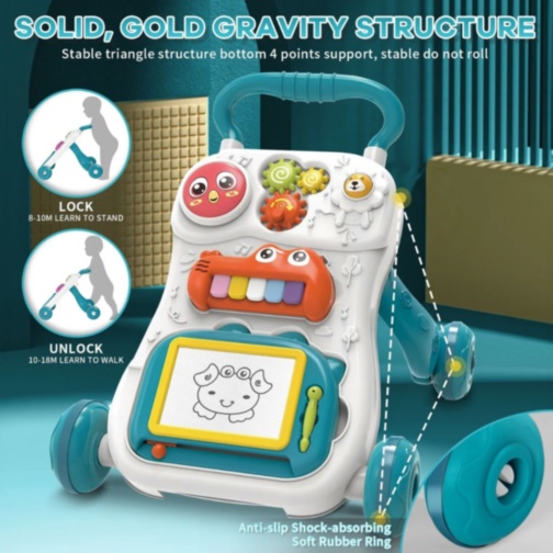 Premergător multifuncțional 6 în 1 pentru primii pași (turcoaz)