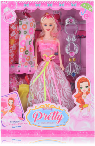 Barbie cu 4 Ținute și Accesorii Fashion