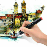 Set 48 de Markere Dublu Vârf cu Husă pentru Desene Creative