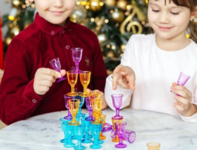 Joc de Echilibru cu 27 de Pahare Colorate – Stivuire și Îndemânare | image