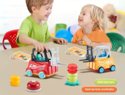 Set Joc cu 2 Stivuitoare Galben și Roșu | image