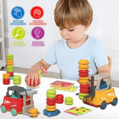 Set Joc cu 2 Stivuitoare Galben și Roșu | image