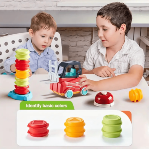 Set Joc cu 2 Stivuitoare Galben și Roșu