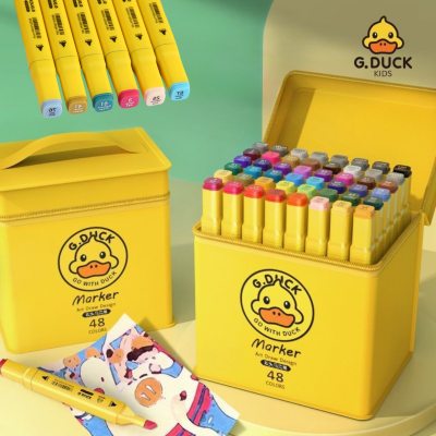 Set 48 Markere Profesionale cu Două Capete – G.Duck | image