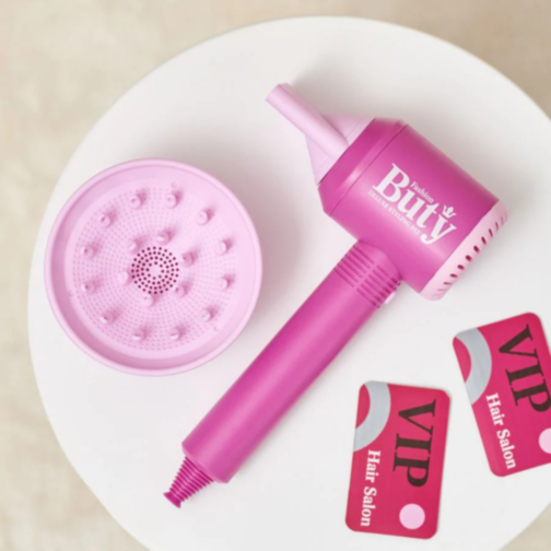 Set de Stilist pentru Fetițe - Uscător de Păr cu Sunet și VIP Carduri