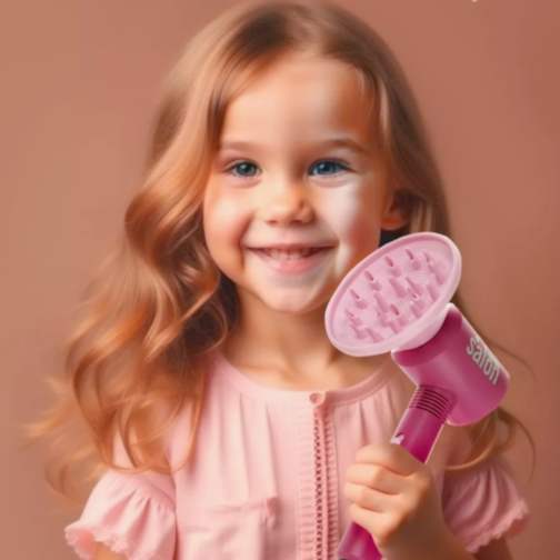 Set de Stilist pentru Fetițe - Uscător de Păr cu Sunet și VIP Carduri