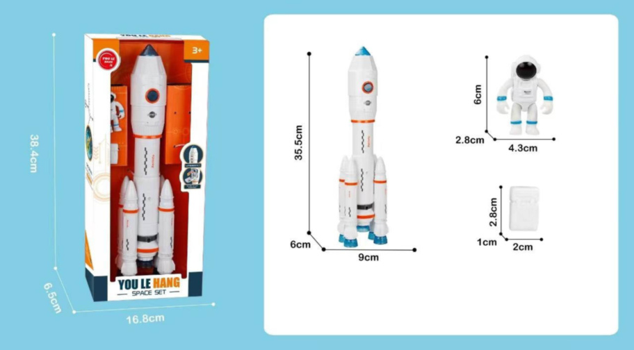 Set Rachetă Spațială cu Astronaut – Aventură Intergalactică