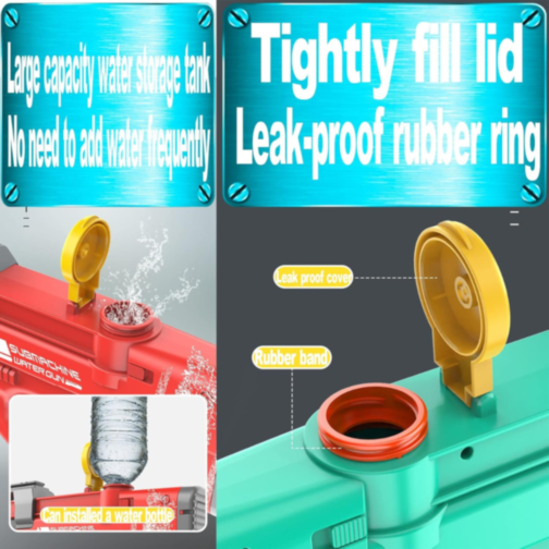 Pistol Electric cu Apă P90, Reîncărcabil USB, Jet Puternic (culoare aleatorie)