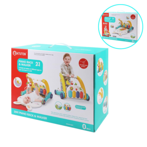 Premergător și Centru de Activități Pian 2 în 1 pentru Bebeluși 