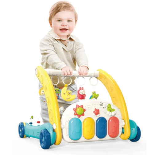 Premergător și Centru de Activități Pian 2 în 1 pentru Bebeluși 