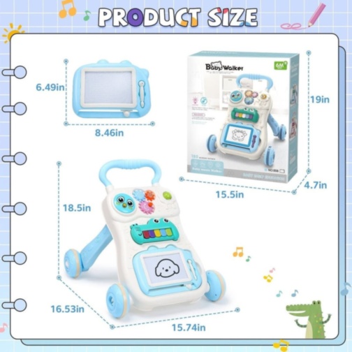 Premergător Bebeluși 3 în 1 cu Activități și Pian