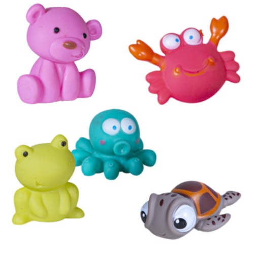 Set 6 Animăluțe de Baie cu Piuitoare
