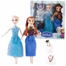 Elsa și Ana cu Olaf și 2 Ținute