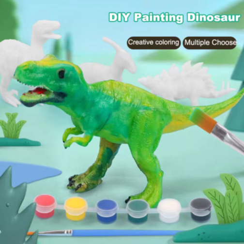 Set creativ cu 8 dinozauri de pictat