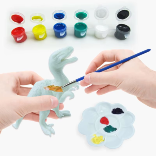 Set creativ cu 8 dinozauri de pictat