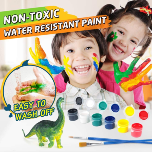 Set creativ cu 8 dinozauri de pictat