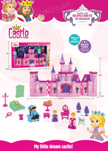 Castel Medieval cu Figurine, Mobilă și Accesorii, sunete și lumini