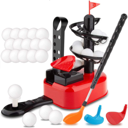 Set Golf Mini pentru Copii, 15 Bile, 3 Tipuri de Crose