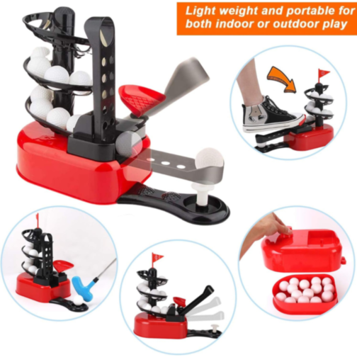 Set Golf Mini pentru Copii, 15 Bile, 3 Tipuri de Crose