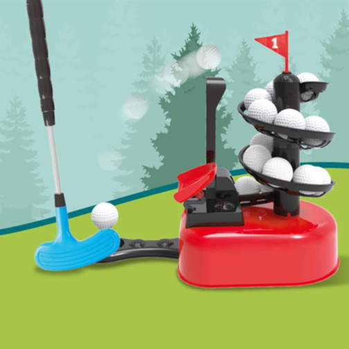 Set Golf Mini pentru Copii, 15 Bile, 3 Tipuri de Crose