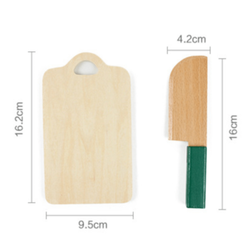 Set Fructe și Legume din Lemn de Tăiat – 27 piese