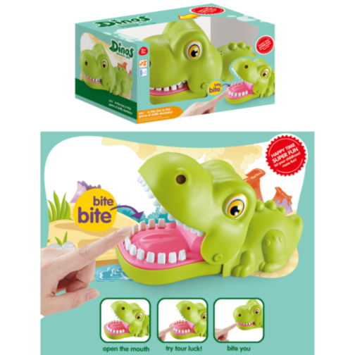 Dinozaur-Crocodil Mușcător - Joc de Reflexe Amuzant