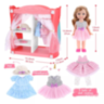 Păpușă Fashion 30 cm cu Dulap și 3 Ținute – Set de Coafat și Accesorii pentru Fetițe