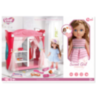 Păpușă Fashion 30 cm cu Dulap și 3 Ținute – Set de Coafat și Accesorii pentru Fetițe