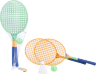 Set 2 Rachete Badminton, 1 minge, 1 fluturaș