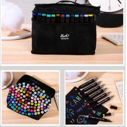 Set Markere cu 120 Culori Vibrante – Perfect pentru Artă și Design