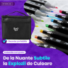 Set Markere cu 120 Culori Vibrante – Perfect pentru Artă și Design