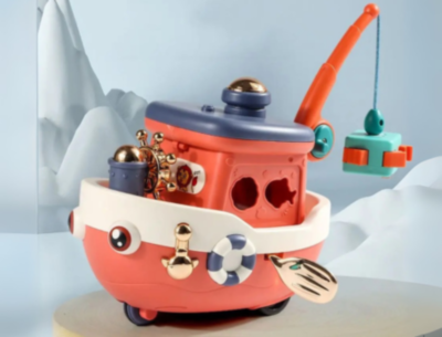 Barcă Interactivă cu Pescuit și Pești Magnetici (culoare aleatorie) | image