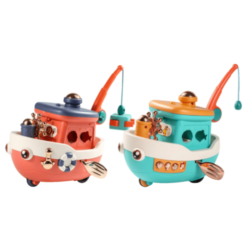 Barcă Interactivă cu Pescuit și Pești Magnetici (culoare aleatorie)