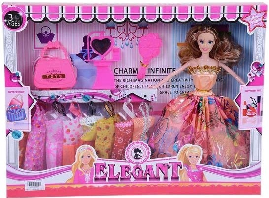 Barbie cu 8 Ținute, Gentuță și Oglindă