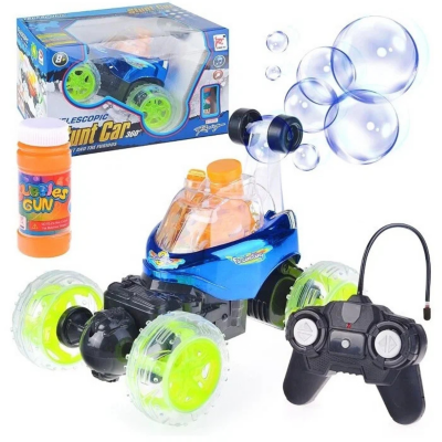 Mașinuță Acrobatică cu Telecomandă și Funcție de Bule, Efecte de Lumină și Muzică | image