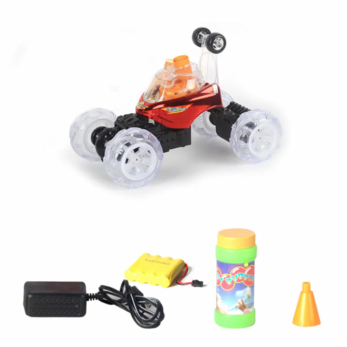 Mașinuță Acrobatică cu Telecomandă și Funcție de Bule, Efecte de Lumină și Muzică